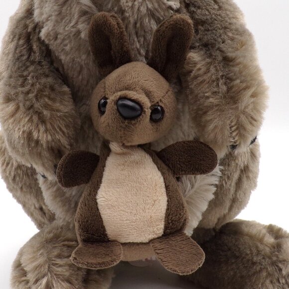 Wild Republic Kangaroo Plush with Baby Joey Pouch Mom 12" Stuffed Animal Toy - Picture 4 of 12